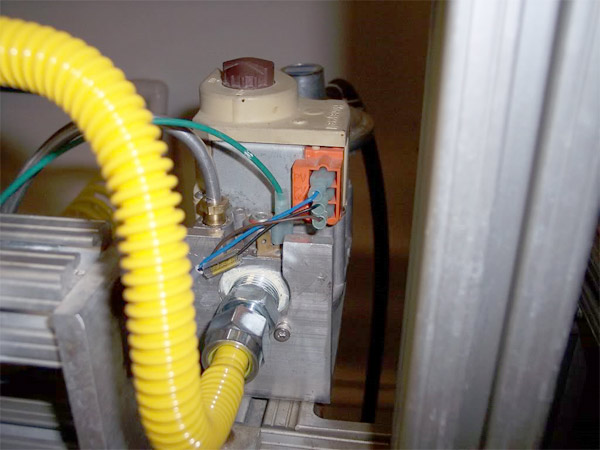 installed gas control valve